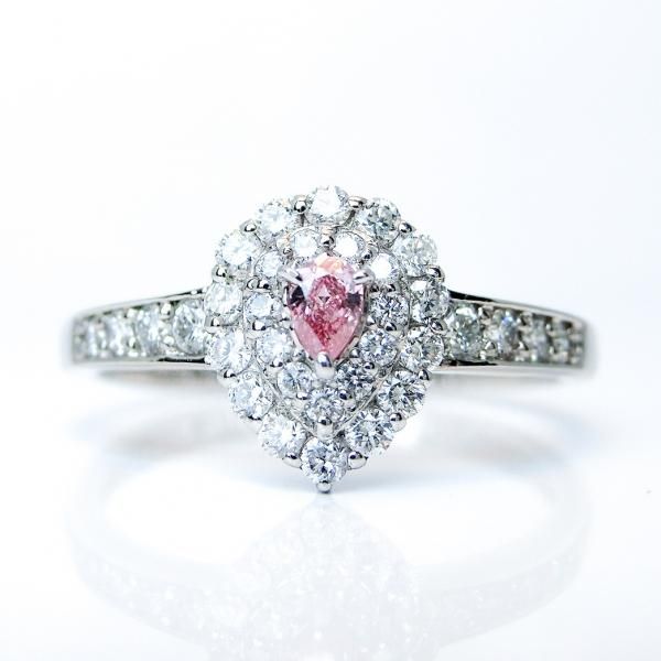 ピンクダイヤモンドリング PD 0.062ct D 0.37ct Fancy-Pink-SI1 ピンクダイヤモンドリング PD 0.062ct D 0.37ct Fancy-Pink-SI1