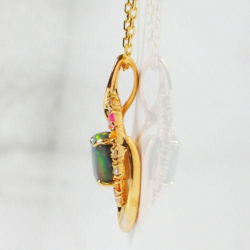 ブラックオパール ダイヤモンドネックレス BO 0.67ct D 0.06ct ブラックオパール ダイヤモンドネックレス BO 0.67ct D 0.06ct