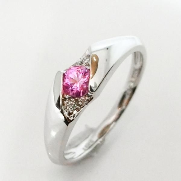 パパラチアサファイア ダイヤモンドリング PDS 0.202ct D 0.02ct パパラチアサファイア ダイヤモンドリング PDS 0.202ct D 0.02ct