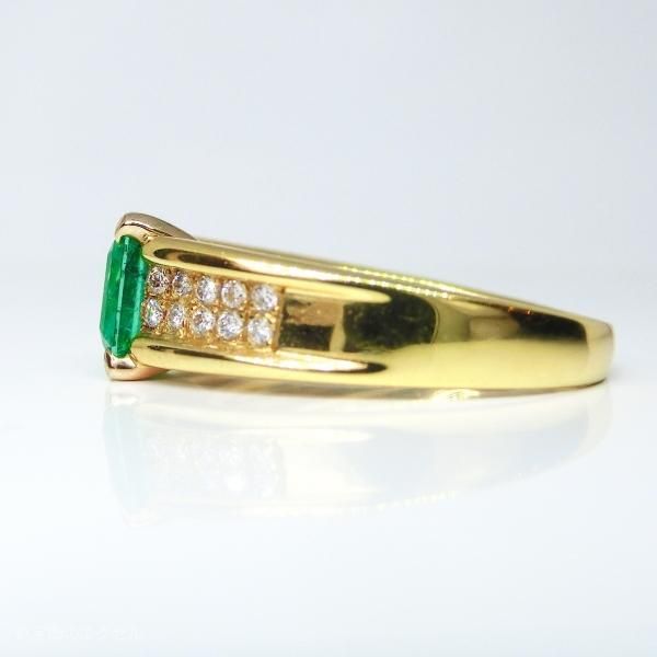 エメラルド ダイヤモンドリング EM 1.04ct D 0.14ct K18YG C-LINE エメラルド ダイヤモンドリング EM 1.04ct D 0.14ct K18YG C-LINE