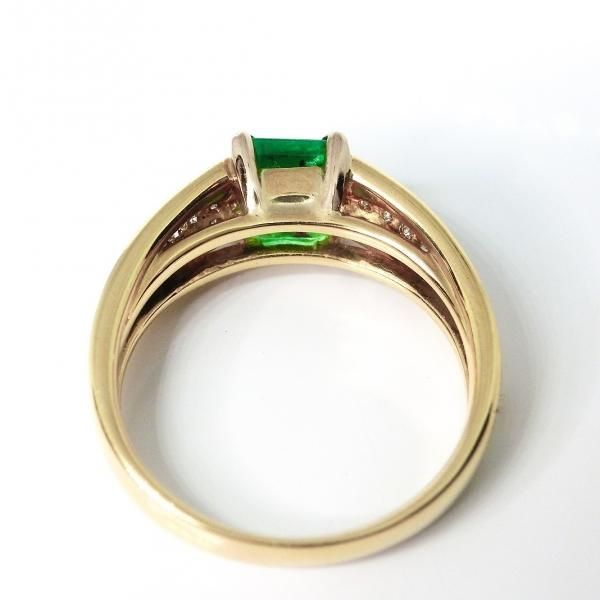 エメラルド ダイヤモンドリング EM 1.04ct D 0.14ct K18YG C-LINE エメラルド ダイヤモンドリング EM 1.04ct D 0.14ct K18YG C-LINE