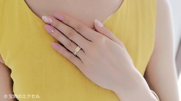 3wayダイヤモンドバンドリング D 0.40ct K18YG C-LINE