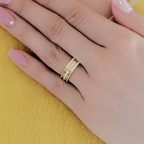 3wayダイヤモンドバンドリング D 0.40ct K18YG C-LINE