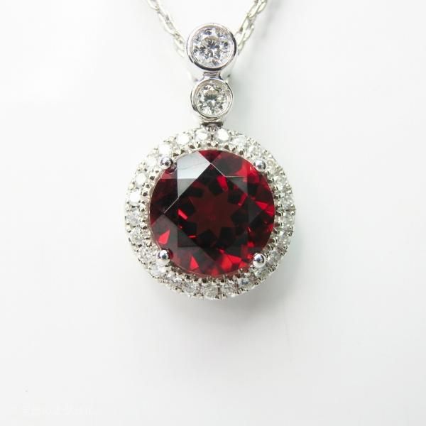 アルマンディンガーネット ダイヤモンドネックレス GA 2.78ct D