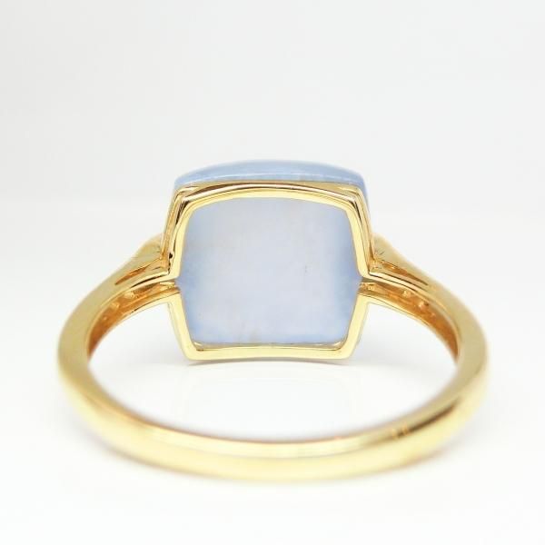 ブルーカルセドニー ダイヤモンドリング CHA 7.59ct D 0.06ct ブルーカルセドニー ダイヤモンドリング CHA 7.59ct D 0.06ct