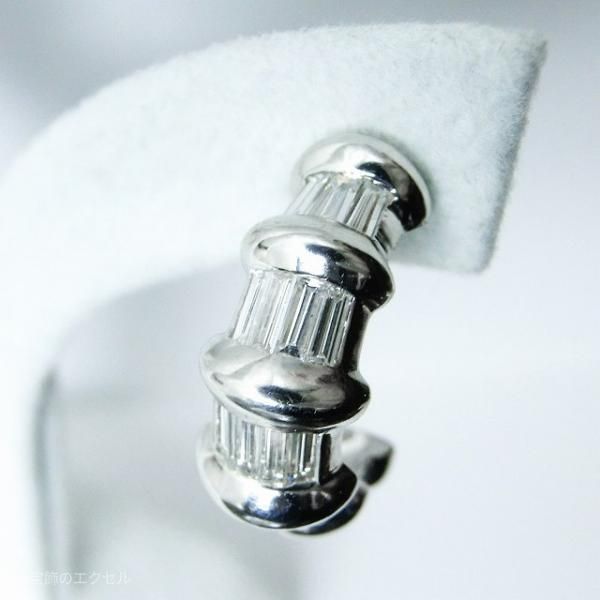 テーパーバゲットダイヤモンドピアス D 1.80ct K18WG テーパーバゲットダイヤモンドピアス D 1.80ct K18WG