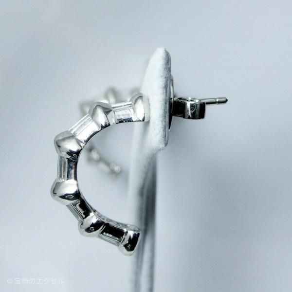 テーパーバゲットダイヤモンドピアス D 1.80ct K18WG テーパーバゲットダイヤモンドピアス D 1.80ct K18WG