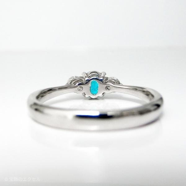 パライバトルマリン ダイヤモンドリング ブラジル産 PA 0.329ct D 0.19