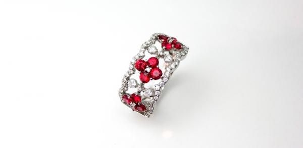 ルビー ダイヤモンドバンドリング R 1.00ct D 0.35ct Pt900 GGSJ ルビー ダイヤモンドバンドリング R 1.00ct D 0.35ct Pt900 GGSJ
