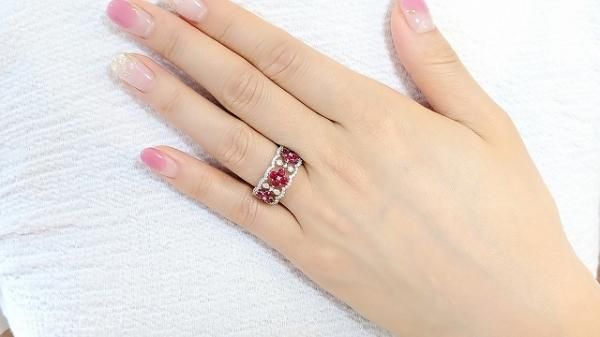 ルビー ダイヤモンドバンドリング R 1.00ct D 0.35ct Pt900 GGSJ ルビー ダイヤモンドバンドリング R 1.00ct D 0.35ct Pt900 GGSJ