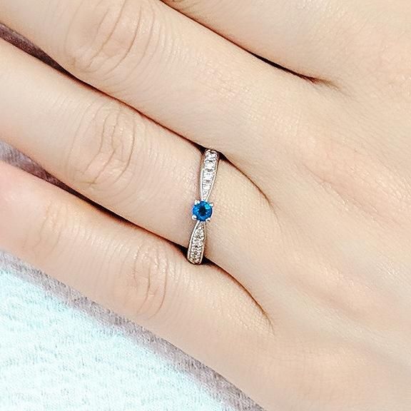 アウイナイト ダイヤモンドリング HA 0.08ct D 0.10ct Pt900 アウイナイト ダイヤモンドリング HA 0.08ct D 0.10ct Pt900