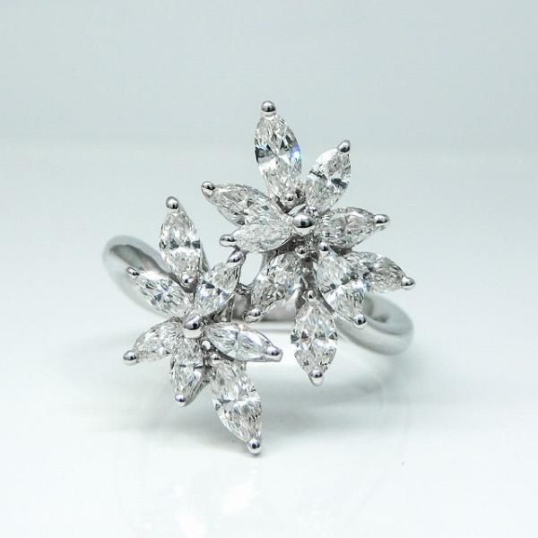 マーキスカットダイヤモンドリング D 1.26ct K18WG