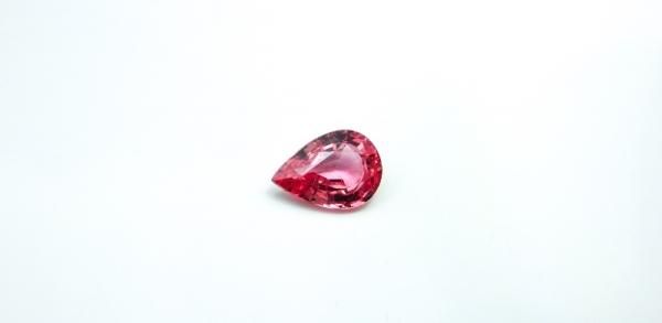 非加熱パパラチアサファイアルース PDS 0.83ct 日独宝石研究所鑑別書