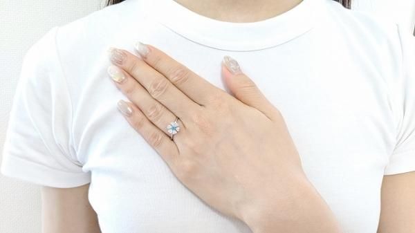 パライバトルマリン ダイヤモンドリング ブラジル産 PA 0.07ct D パライバトルマリン ダイヤモンドリング ブラジル産 PA 0.07ct D