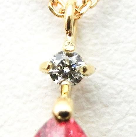非加熱パパラチアサファイア ダイヤモンドネックレス PDS 0.55ct 非加熱パパラチアサファイア ダイヤモンドネックレス PDS 0.55ct