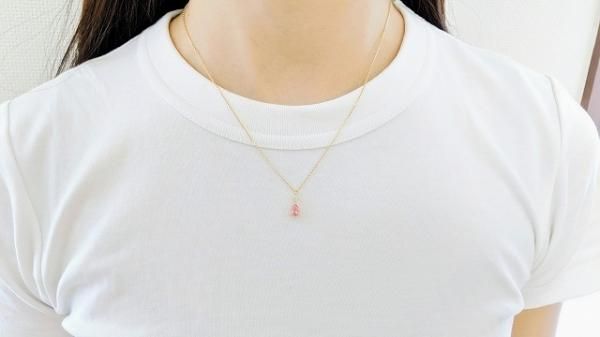 非加熱パパラチアサファイア ダイヤモンドネックレス PDS 0.55ct 非加熱パパラチアサファイア ダイヤモンドネックレス PDS 0.55ct