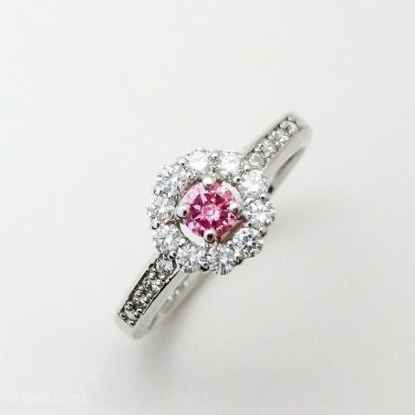 0.04ct F.INT.PINK,PS,GIA インテンスピンクダイヤモンド愛らしく美しい