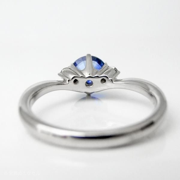 サファイア ダイヤモンドリング SA 1.314ct D 0.07ct Pt900 中央宝石