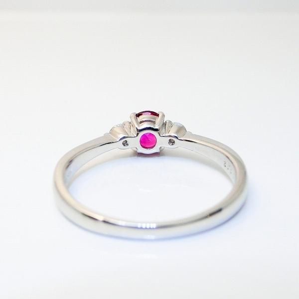 ミャンマー産非加熱ルビー ダイヤモンドリング R 0.38ct D 0.12ct