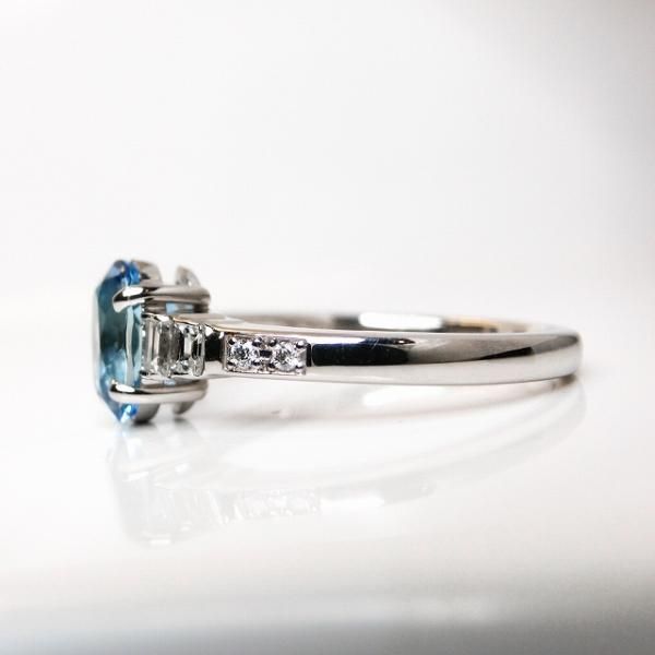 サンタマリアアクアマリン ダイヤモンドリング AQ 0.795ct D サンタマリアアクアマリン ダイヤモンドリング AQ 0.795ct D