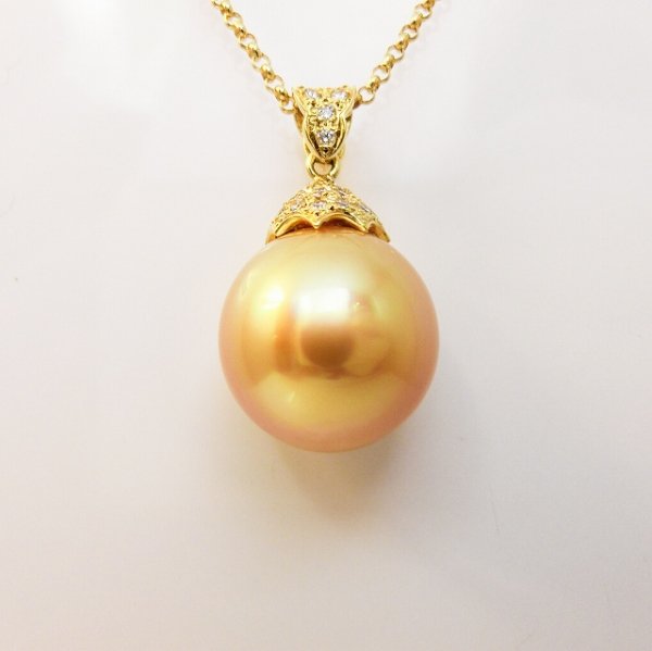 パール　K18ネックレス　約1.4g　約38㎝　テリあり　ゴールド　貴金属　真珠状態