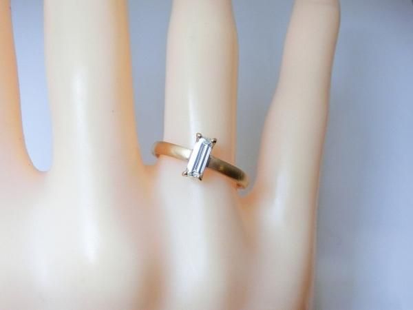 特選バゲットカットダイヤモンドリング D 0.409ct M-VS2 K18YG C 特選バゲットカットダイヤモンドリング D 0.409ct M-VS2 K18YG C