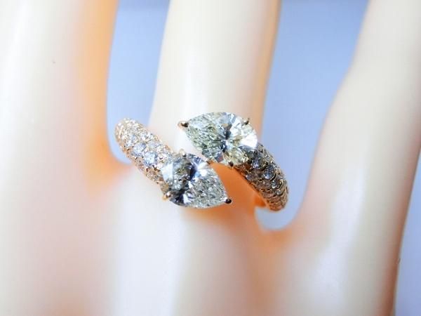 ペアシェイプダイヤモンド トワエモアリング D 0.647ct L-SI1 D ペアシェイプダイヤモンド トワエモアリング D 0.647ct L-SI1 D
