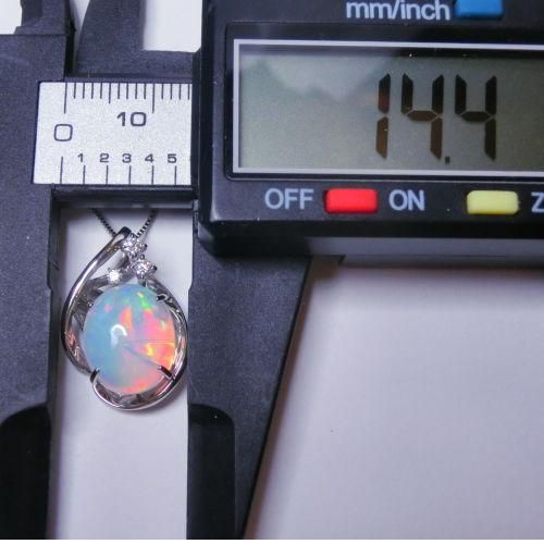 オパールダイヤモンドネックレス OP 2.88ct D 0.10ct Pt900 オパールダイヤモンドネックレス OP 2.88ct D 0.10ct Pt900