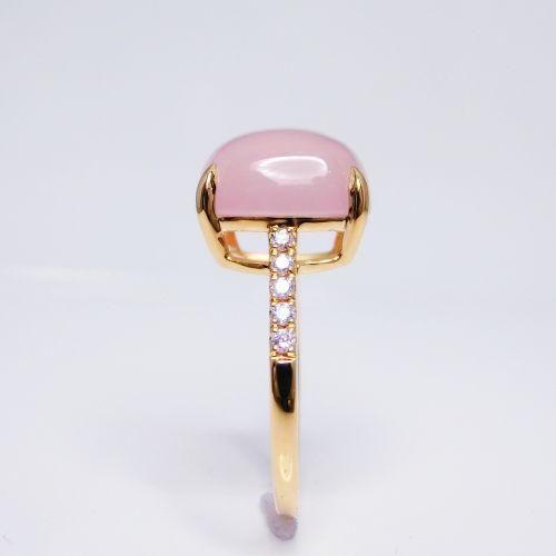 スターローズクォーツダイヤモンドリング QU 7.35ct D 0.13ct スターローズクォーツダイヤモンドリング QU 7.35ct D 0.13ct