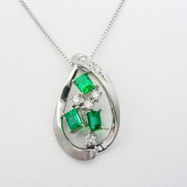  ɥͥå쥹 EM 0.28ct D 0.11ct 45cm Pt900 и̽