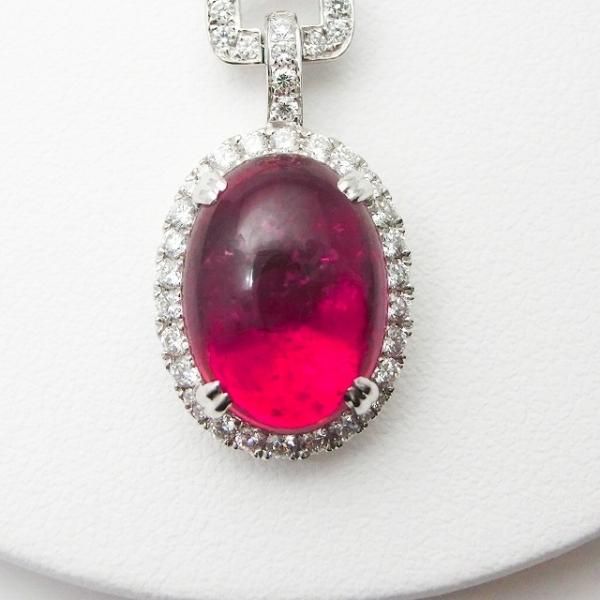 K18 ルベライト8.43ct ダイヤモンドペンダント アクセサリー