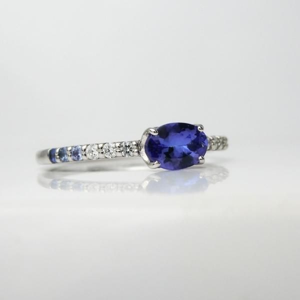 タンザナイト ダイヤモンド サファイアリング TA 0.49ct D 0.06 タンザナイト ダイヤモンド サファイアリング TA 0.49ct D 0.06