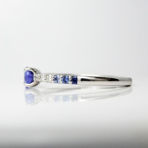 タンザナイト ダイヤモンド サファイアリング TA 0.49ct D 0.06 タンザナイト ダイヤモンド サファイアリング TA 0.49ct D 0.06