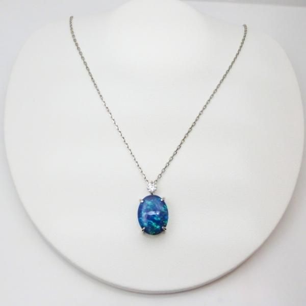 ブラックオパール ダイヤモンドネックレス BO 2.50ct D 0.07ct ブラックオパール ダイヤモンドネックレス BO 2.50ct D 0.07ct