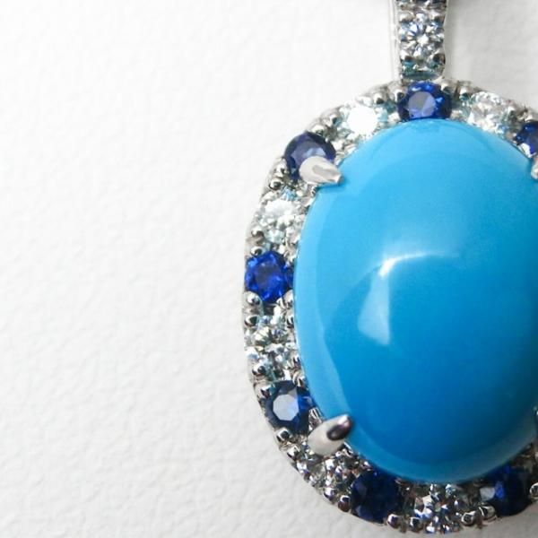ターコイズ ダイヤモンド サファイアネックレス TQ 2.75ct D ターコイズ ダイヤモンド サファイアネックレス TQ 2.75ct D