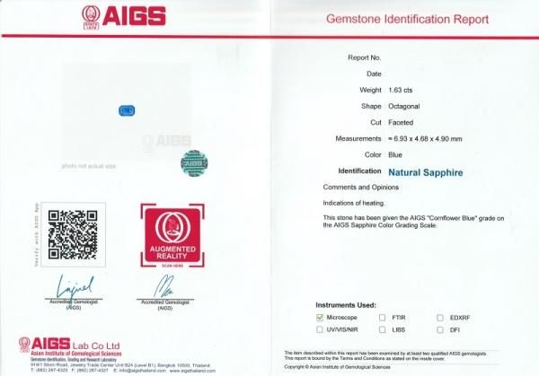 特選コーンフラワーカラーサファイア ダイヤモンドリング SA1
