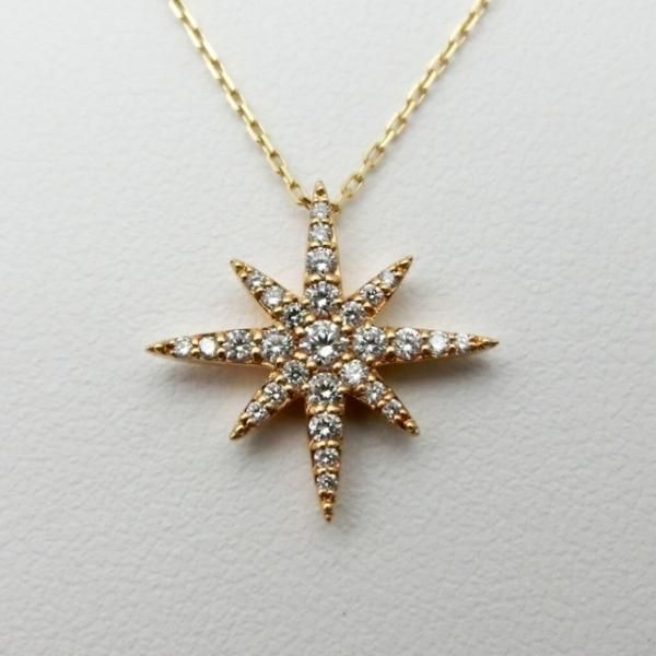 スターモチーフダイヤモンドネックレス D 0.24ct 45cm K18YG C-LINE スターモチーフダイヤモンドネックレス D 0.24ct 45cm K18YG C-LINE