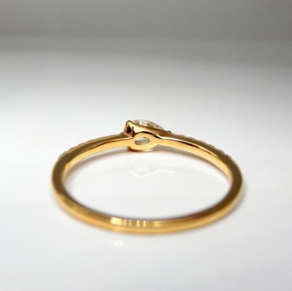 ペアシェイプダイヤモンドリング D 0.293ct K-SI2 D 0.08ct ペアシェイプダイヤモンドリング D 0.293ct K-SI2 D 0.08ct