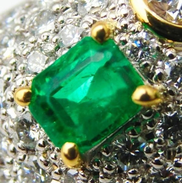 特選エメラルド ダイヤモンドパヴェリング EM 1.64ct D 1.266ct 特選エメラルド ダイヤモンドパヴェリング EM 1.64ct D 1.266ct