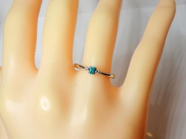 ブラジル産パライバトルマリン ダイヤモンドリング PA 0.092ct D ブラジル産パライバトルマリン ダイヤモンドリング PA 0.092ct D