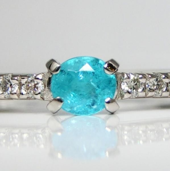 ブラジル産パライバトルマリン ダイヤモンドリング PA 0.139ct D ブラジル産パライバトルマリン ダイヤモンドリング PA 0.139ct D