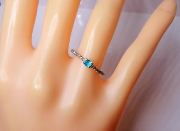 ブラジル産パライバトルマリン ダイヤモンドリング PA 0.139ct D ブラジル産パライバトルマリン ダイヤモンドリング PA 0.139ct D