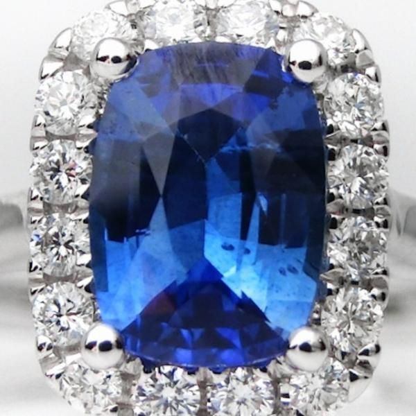 サファイアダイヤモンドリング K18 0.45ct 1.05ct 8.5g