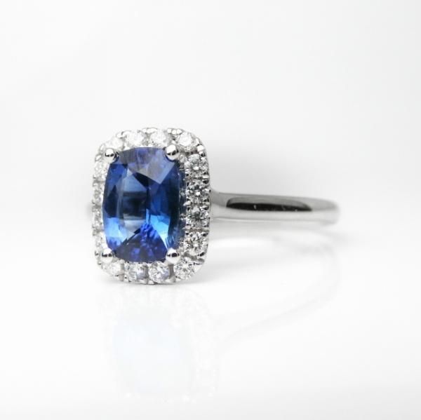 18kサファイアダイヤモンドリング 1.3ct サファイア ダイヤモンド リング・指輪 K18イエロー