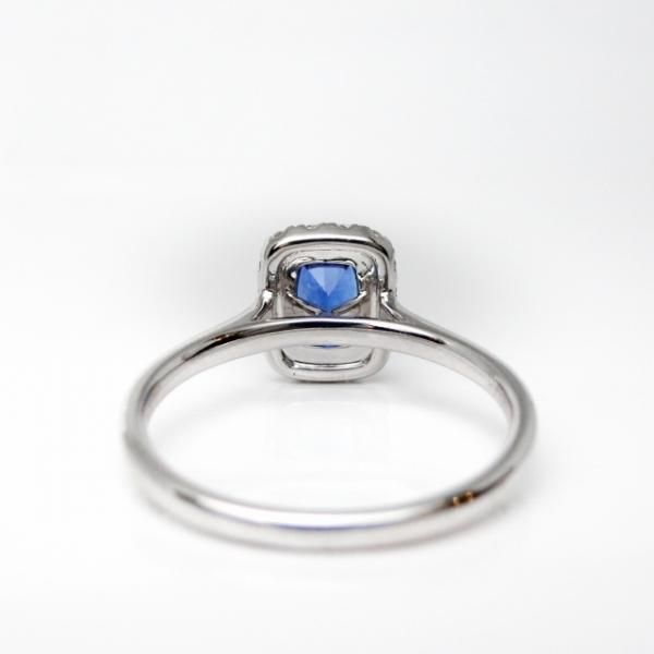 サファイア ダイヤモンドリング SA 1.01ct D 0.18ct K18WG サファイア ダイヤモンドリング SA 1.01ct D 0.18ct K18WG