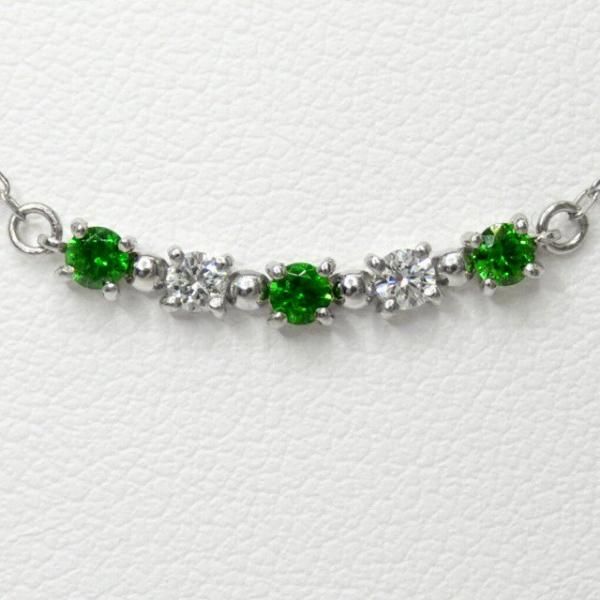 デマントイドガーネット ダイヤモンドネックレス DTG 0.18ct D