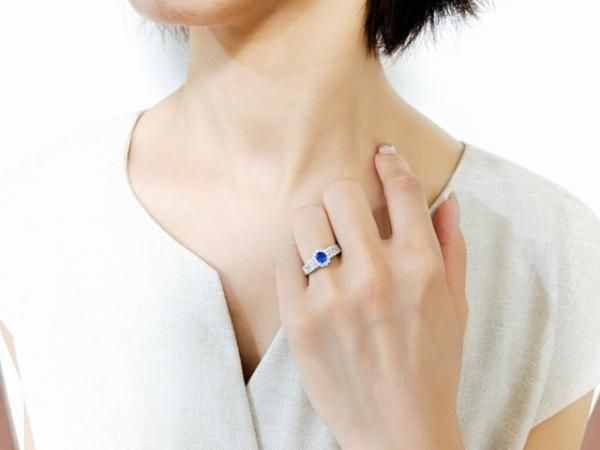 アウイナイト ダイヤモンドリング HA 0.297ct D 0.50ct Pt900 日 アウイナイト ダイヤモンドリング HA 0.297ct D 0.50ct Pt900 日