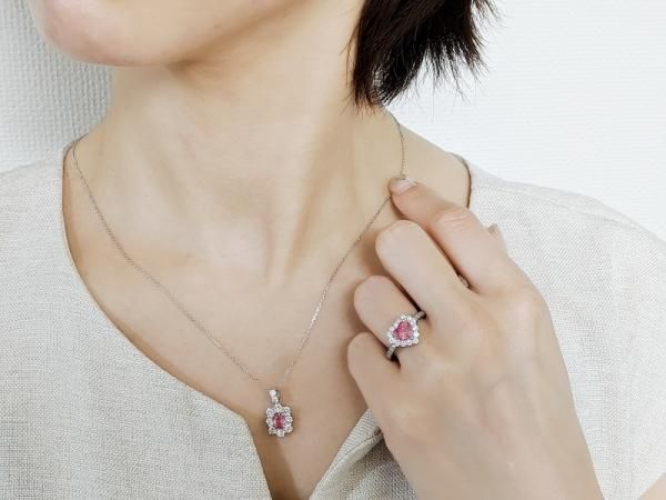 ハートシェイプパパラチアサファイア ダイヤモンドリング PDS ハートシェイプパパラチアサファイア ダイヤモンドリング PDS