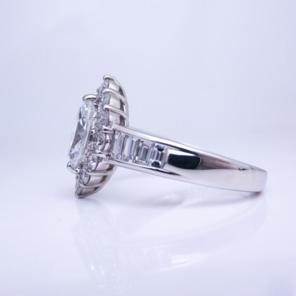 Dカラー マーキスダイヤモンドリング D 0.734ct D-VS1 D 1.00ct Pt900 中央宝石研究所鑑定書付