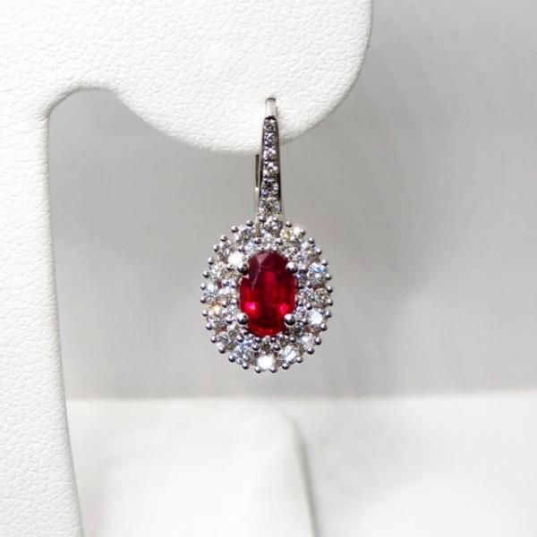 ピジョンブラッドカラールビー ダイヤモンドピアス R 1.34ct D ピジョンブラッドカラールビー ダイヤモンドピアス R 1.34ct D